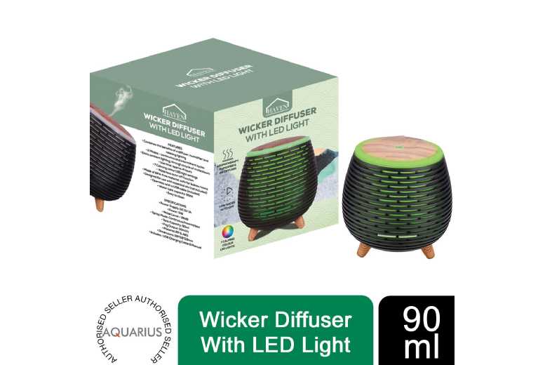 Wicker Diffuser with LED Light